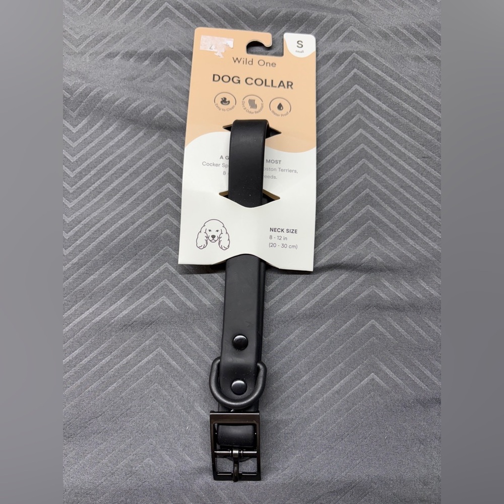 Wild One Black Dog Collar NWT Size Small